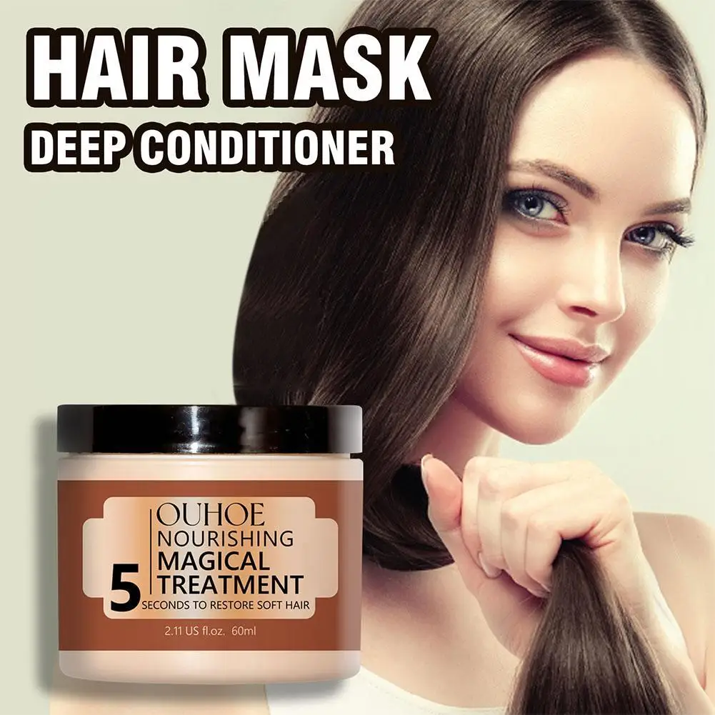 Magische Haarmaske 5 Sekunden Reparatur creme für krauses geschädigtes Haar Pflege glatte Keratin Behandlung tief befeuchten pflegende Kopfhaut Image
