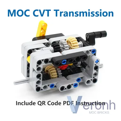 91 PCS MOC Hohe-tech CVT Übertragung Modell Set Bausteine Variable mit Hebel Getriebe Technische Auto Ziegel Spielzeug kind Geschenk Image