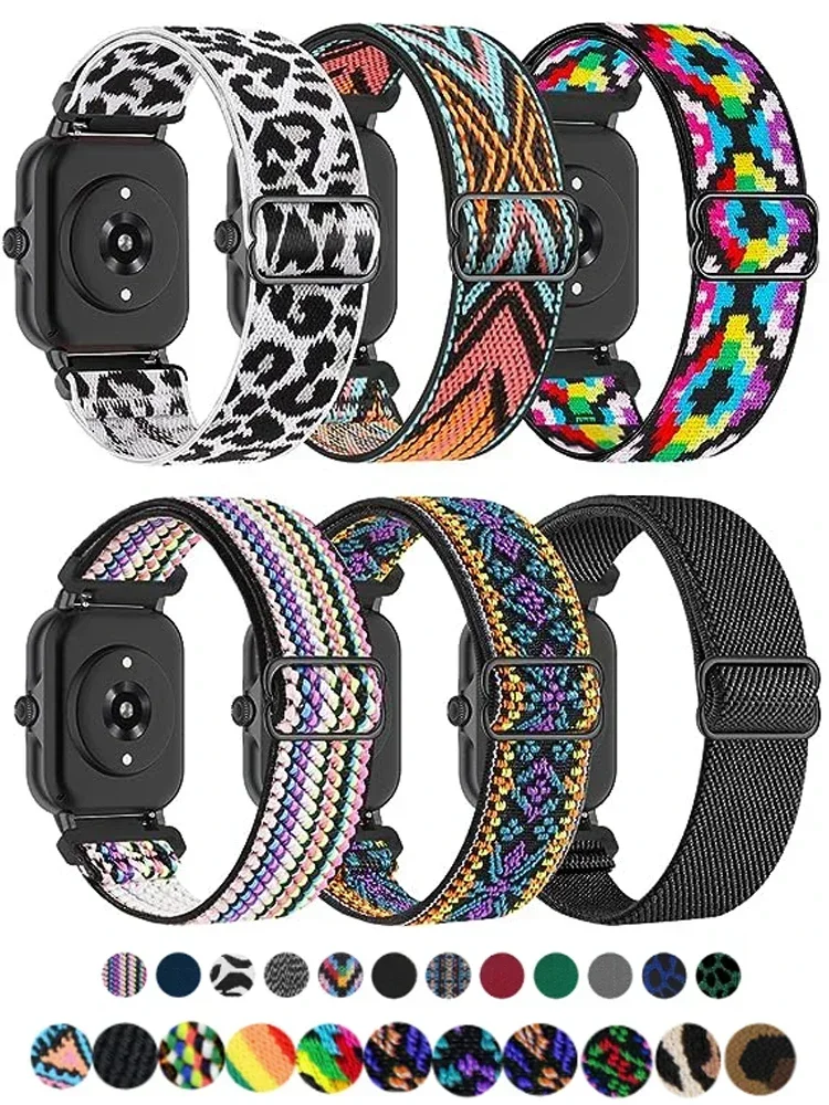 Nylon-Gummiband für amazfit gts-gtr 4-3-2-2e-mini-pro-stratos böhmisch glänzendes Stolz armband bip-u-pro-s-lite 20mm 22mm Riemen Image