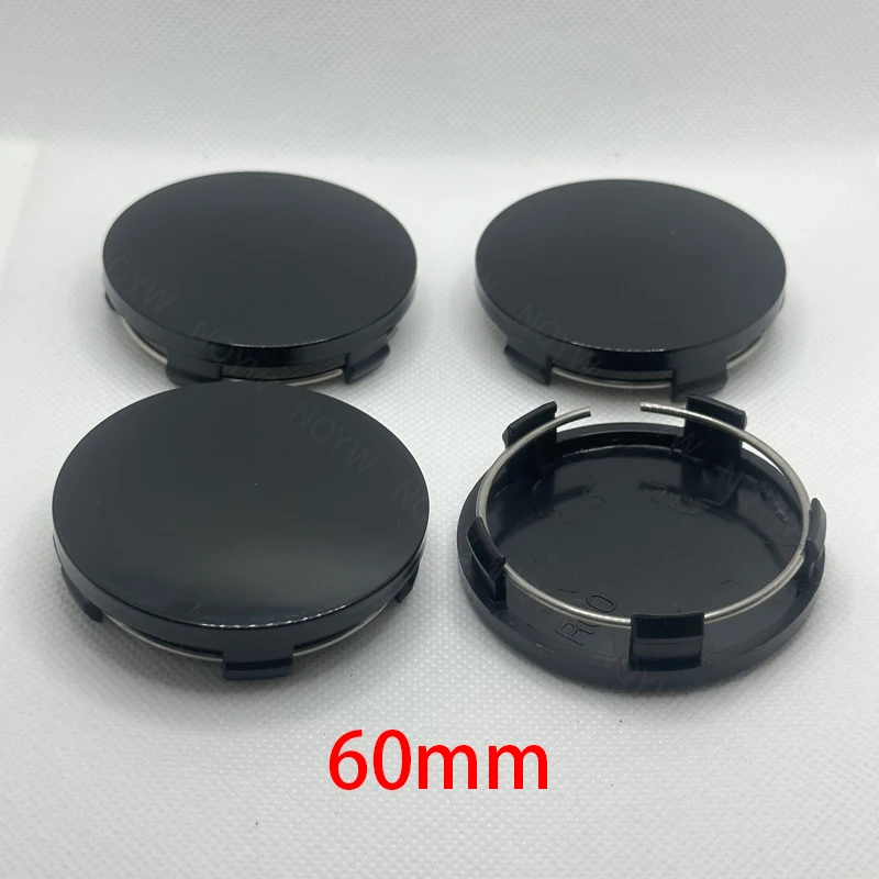 4 pz/set 60mm ABS coprimozzo ruota auto coprimozzo centrale nero argento cerchi universali per veicoli copertura antipolvere coprimozzo coprimozzo
