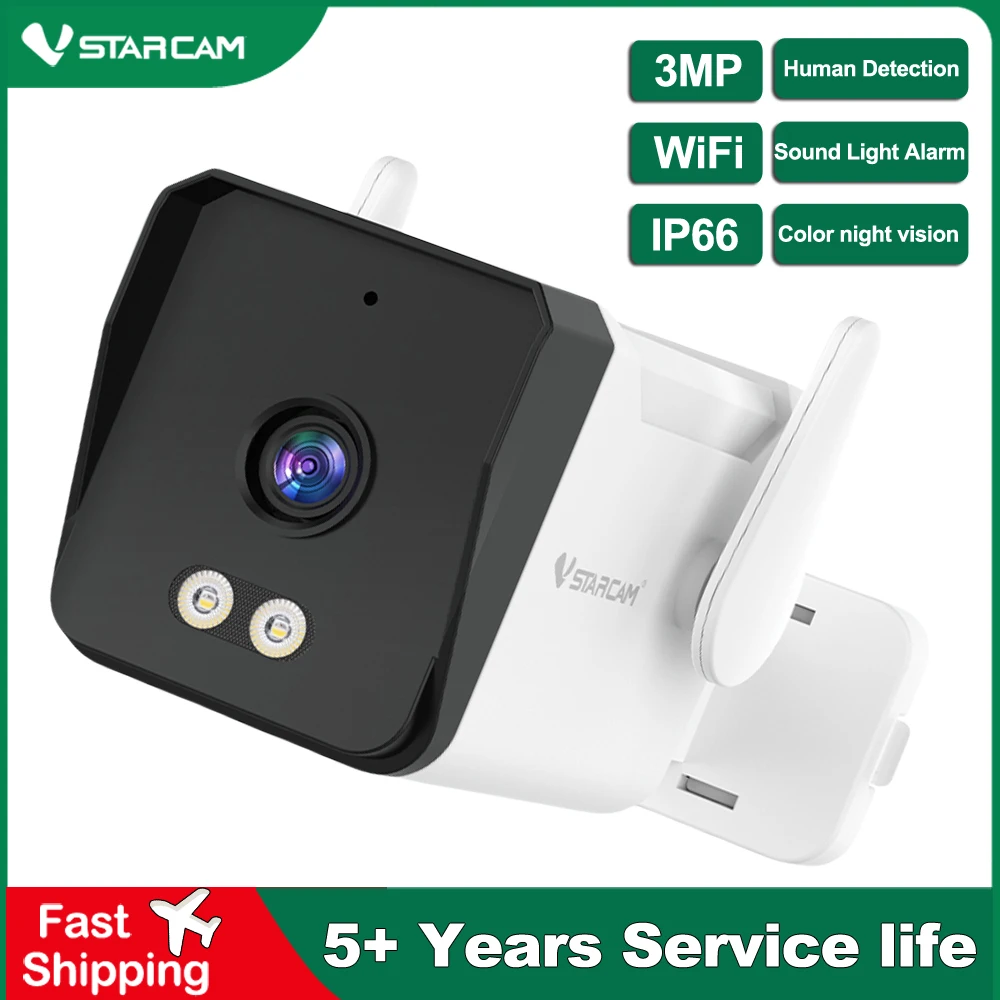 Vstarcam CS3 3MP 1296P IP Kamera Wifi Sicherheit Überwachung Outdoor Kugel CCTV Kamera Motion Alarm IP66 Wasserdichte IR Kamera Image