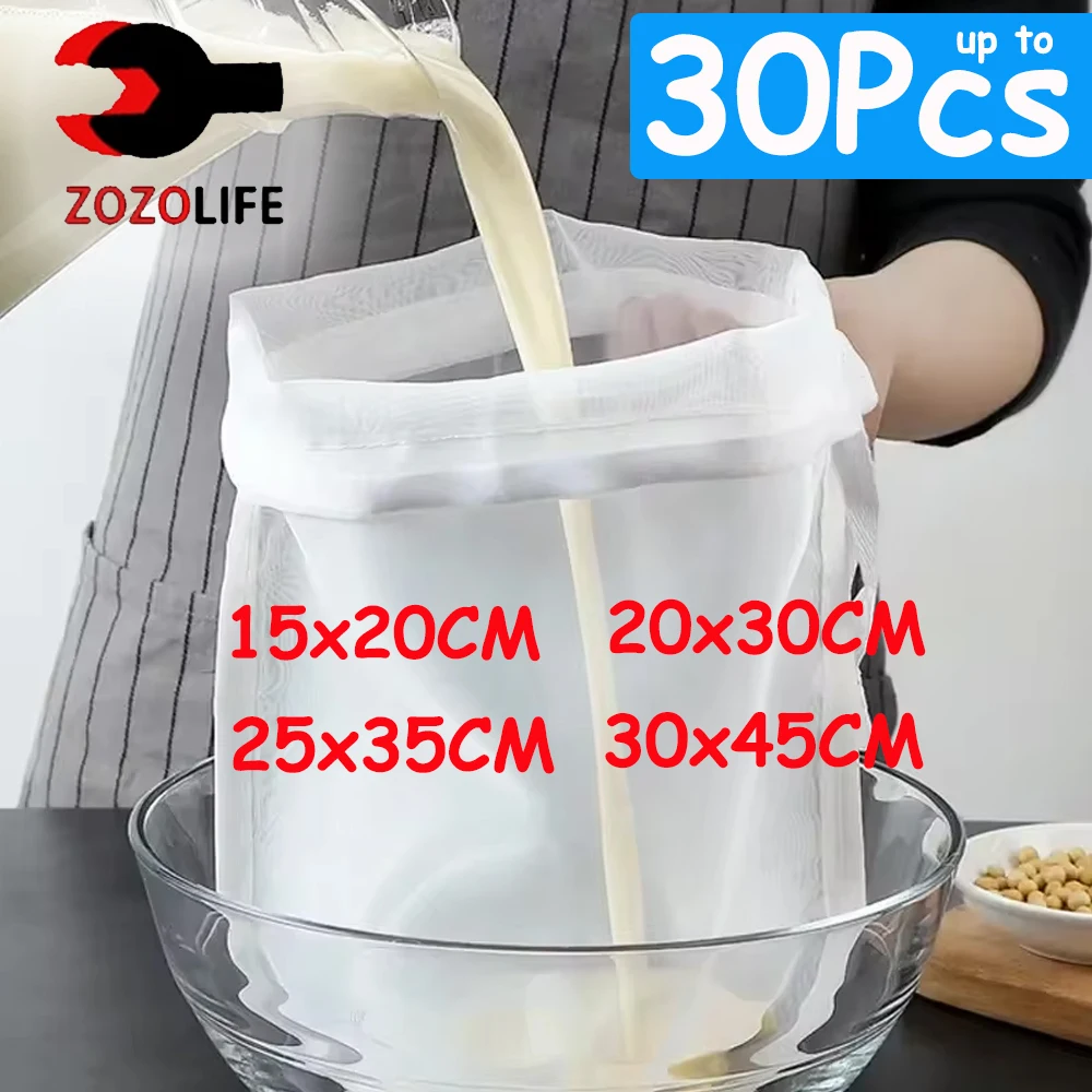 1/30Pc 100 Maglia Latte di Soia Sacchetto Filtro In Nylon Sacchetto di Latte Dado Netto Iogurt Tè Caffè Olio Pressa Per Alimenti Filtro Filtri Maglia Filtro borsa