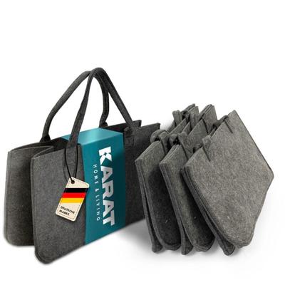 Karat - Filztasche Conny Kaminholztasche Einkaufstasche Faltbar 4er Set Image