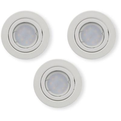 V-tac - LED-Einbauleuchten Set vt 3333 (8881), GU10, eek:f, 5W, 400lm, 3000K, weiß, 3 Stück Image