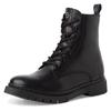 Winterboots TAMARIS, Damen, Gr. 36, schwarz, Leder, Lederimitat, Basic, Schuhe, Blockabsatz, Schnürboots, Winterstiefelette, T-Logo an der Zunge