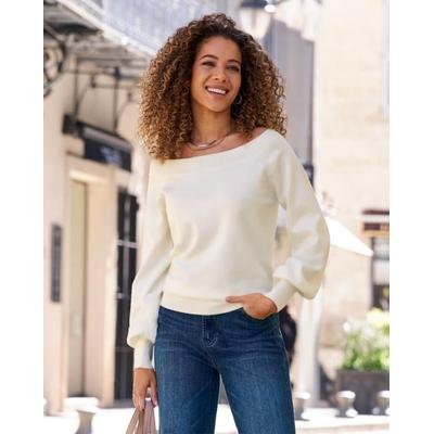 Boston Proper - Off White - Lightweight Slouchy Sweater - Small