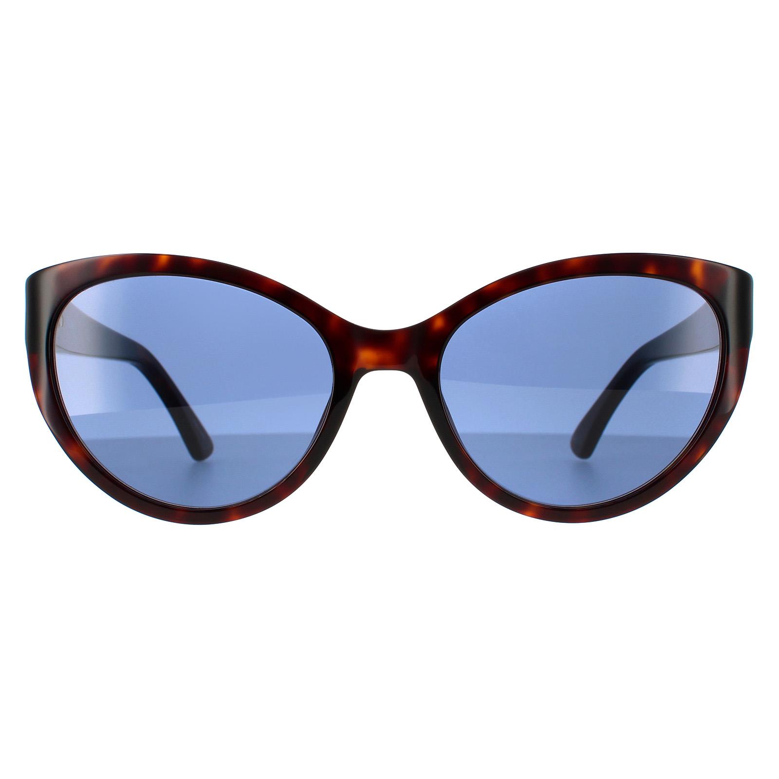 Moschino Cat Eye Frauen dunkle Havanna blau Sonnenbrille Image