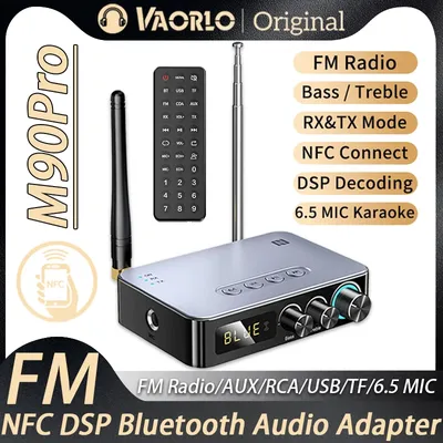 M9Pro Bluetooth Audio Receiver Transmitter DSP Wireless Adapter NFC/RCA/3.5mm AUX/TF/USB U-Disk/6.5