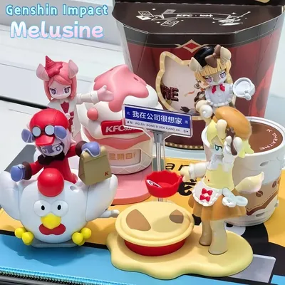Animation Game Genshin Impact New Toy Melusine Coffee Egg Tart Dessert Artist 2024 Genshin Impact Co