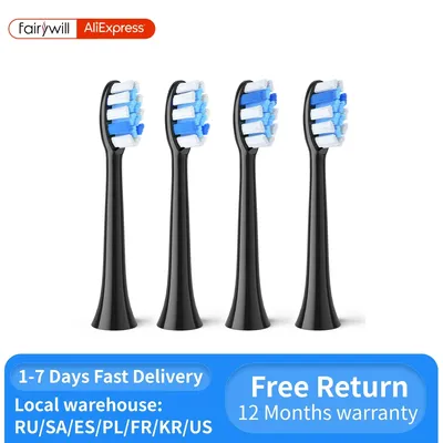 Fairywill P11 Electric Toothbrush Heads Replacement Heads for P11 T9 P80 Toothbrushes 4pcs 8pcs