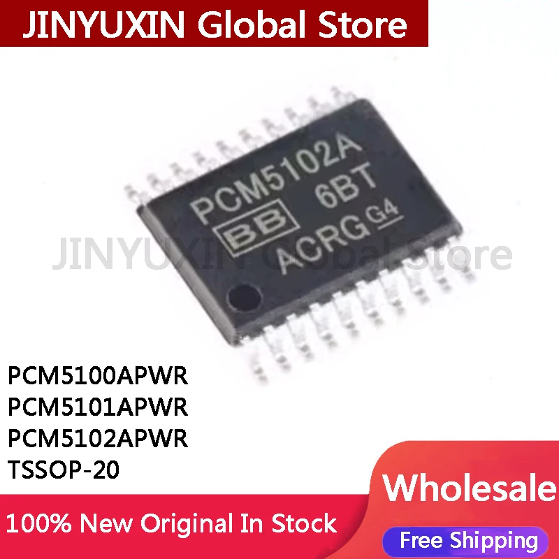5Pcs New Original PCM5100 PCM5100APWR PCM5101 PCM5101APWR PCM5102 PCM5102APWR 5102 5100 5101 TSSOP-20 IC Chip in Stock Wholesale