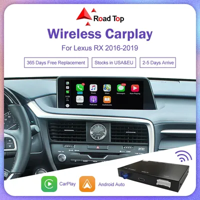 Road Top Wireless Carplay Retrofit Kit Decoder for Lexus RX 2016-2019 Android Auto AirPlay Mirroring