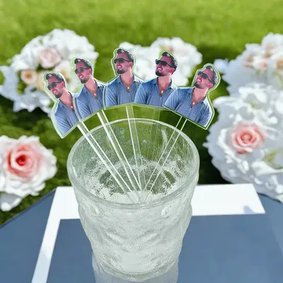 12/60/120pcs Customized Print Wedding Gift Cocktail Stirrers Table Decor Personalized Acrylic Party