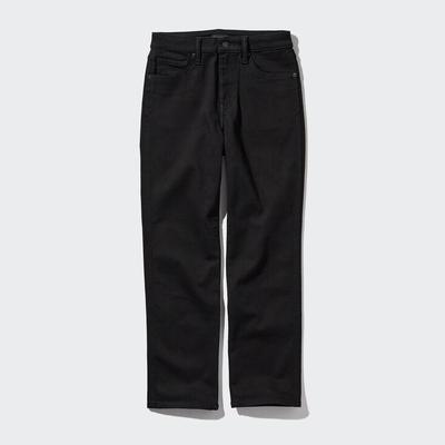 Uniqlo - Cotton Slim Fit Straight Ankle Jeans - Black - 22inch