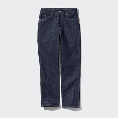 Uniqlo - Cotton Slim Fit Straight Ankle Jeans - Blue - 27inch