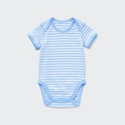 Uniqlo - Newborn's Cotton Short Sleeve Bodysuit - Blue - 18-24 Mo