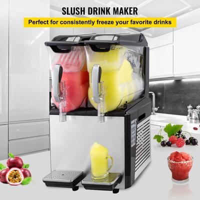 VEVOR Commercial Slushy Machine Stainless Steel Home Slush Frozen Drink Machine with Automatic Clean