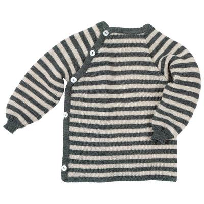 Reiff - Kid's Ringelschlüttli - Merinopullover Gr 98/104 grau