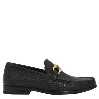 Salvatore Gancini Ornament Moccasin - Black - Ferragamo Slip-Ons