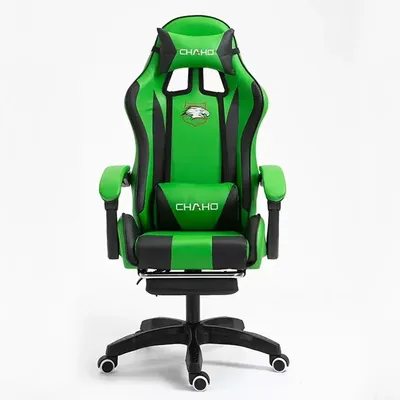 2024 New computer chair Green gaming chair PU leather office swivel chair lift bedroom furniture