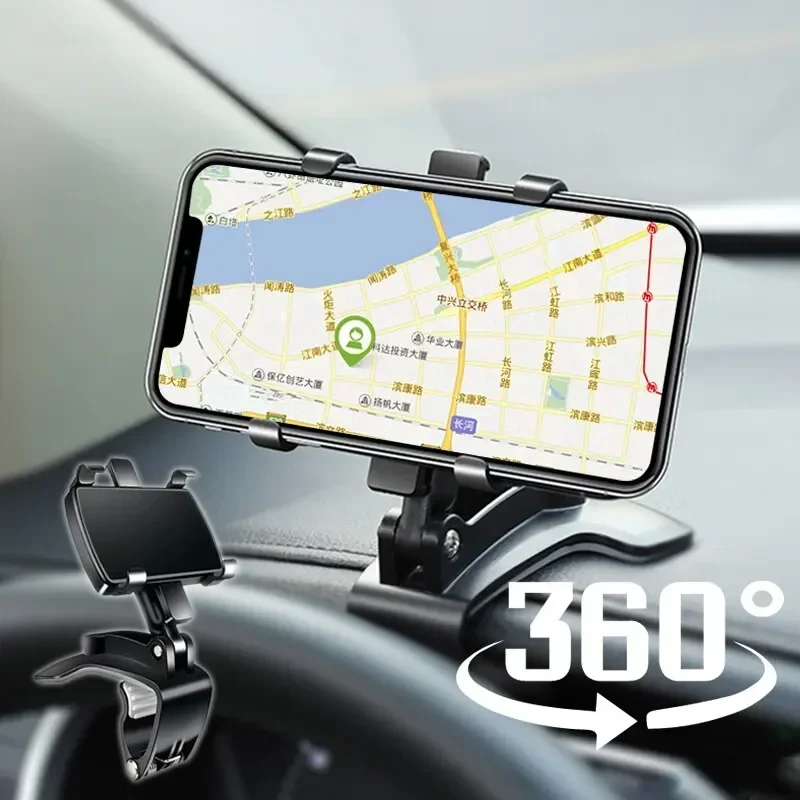 Prada Board-Support de téléphone de voiture, support de téléphone rotatif résistant à 360, pince en caoutchouc, support rapide universel pour smartphone de voiture, navigation