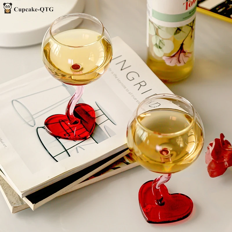 Verre à cocktail en borosilicate résistant à la chaleur, cœur, verre astronomique, tasse à vin rouge champagne, gobelet, 300ml