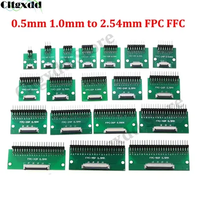 1 stücke 4/6/8/10/12/14/15/16/18/20/22/24/26/30/34/36 Pin FPC/FFC Adapter Board 0,5mm Bis 2,54mm Stecker Zweireihig Gerade Nadel