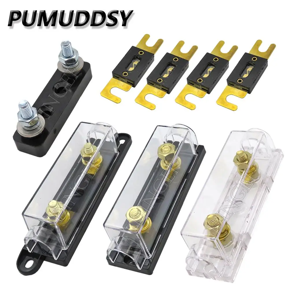 1 Satz ANL Sicherung 60 80 100 120 275 300 400 450 A 500 AMP ANS Sicherungshalter Anschraubsicherung Kfz-Sicherungshalter Schmelzverbindung mit Sicherung Image