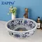 ZAPPO Jindezhen robinet d'évier de salle de bains en céramique Combo éviers de lavabo ronds pour lavabo de salle de bains bol d'évier avec mitigeur