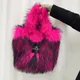 Luxus Designer Die Tote Taschen für Frauen Pelzigen Leder Branded Pelz Schulter Taschen Weibliche Große Crossbody Handtaschen