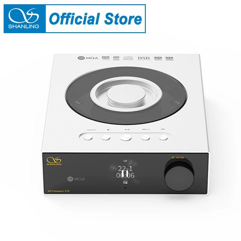 SHANLING ET3 HIFI lecteur de Transport CD platine numérique complète Bluetooth 5.0 MOQ-CD MQA décodeur complet I2S à DAC DSD 512