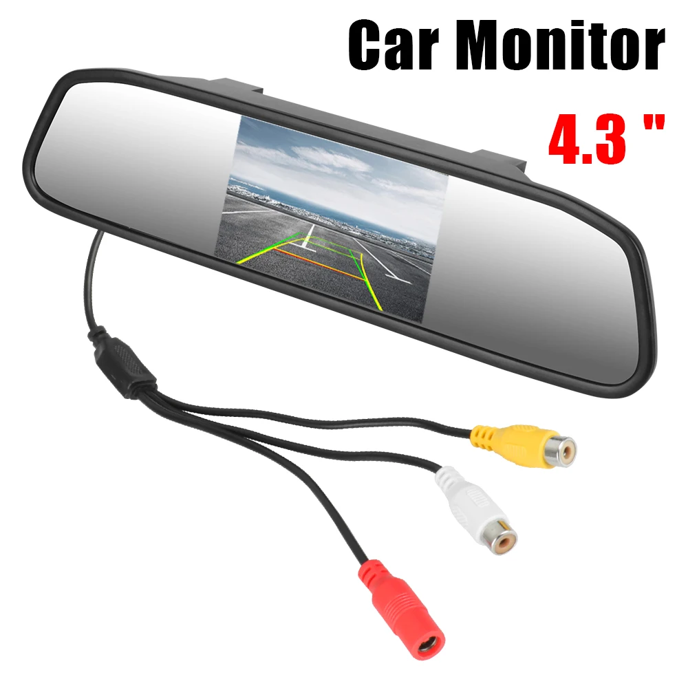 Universal TFT LCD Farbe Monitor Auto Rückspiegel Display HD Video Auto Parkplatz Monitor 4,3 Zoll Rück