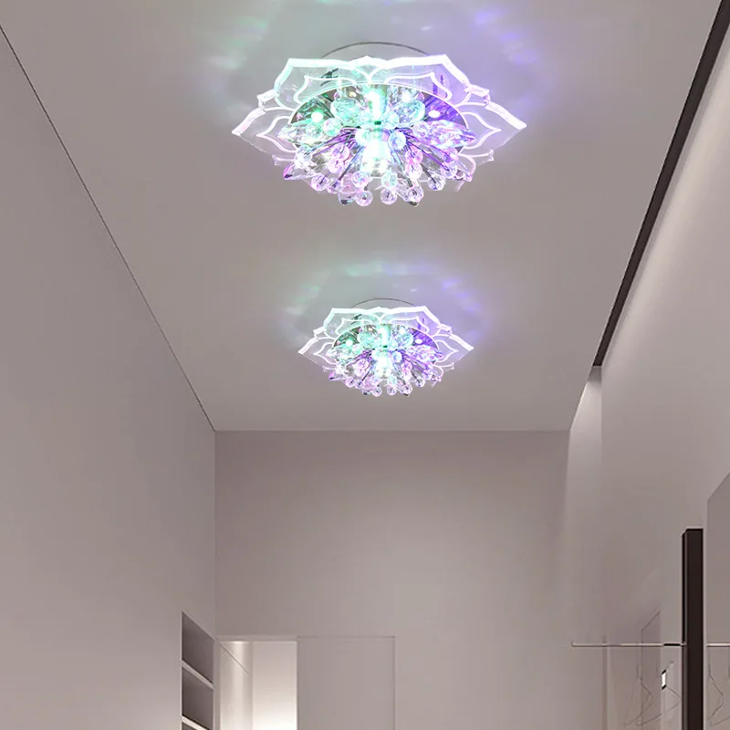 20 cm LED Kristall Deckenleuchte Moderne Blumenform Deckenleuchte Flur Wohnzimmer Lampe Schlafzimmer Küche Korridore Gangleuchte