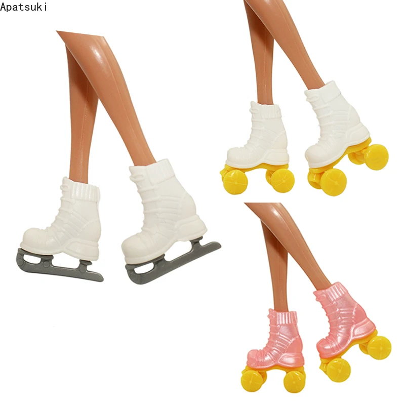 Multi-Style-Mode-Schlittschuhe für Barbie-Puppen schuhe Rosa weiße Rollschuhs chuhe für Barbie-Puppen 1/6 Accessoires Kinderspiel zeug
