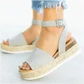 Femmes d'été sandales Chaussures à semelles compensées pour femmes sandales Chaussures d'été tongs Chaussures Femme plate-forme sandales grande taille