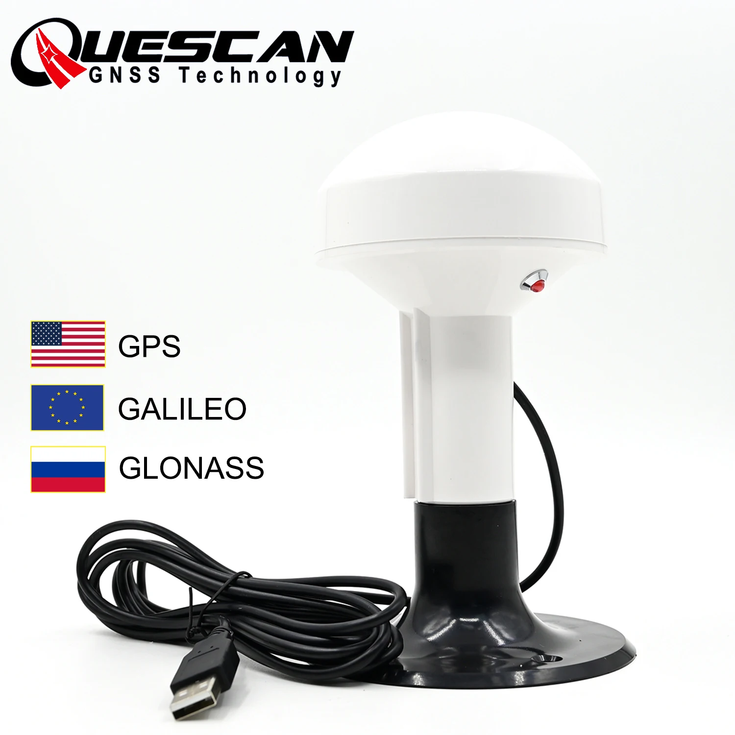 QUESCAN QU8M Récepteur GPS USB GNSS pour GPS marin OpenCPN USB NMEA0183 Antenne GPS GLONASS Galileo BeiDou, Compatible avec Garmin