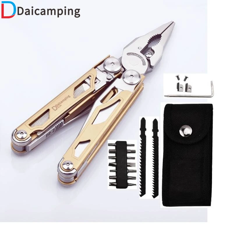 Daicamping DL30 pièces remplaçables outils multiples à main coupe multi-outils EDC multi-outils équipement de survie pince couteaux pliants de l'armée suisse