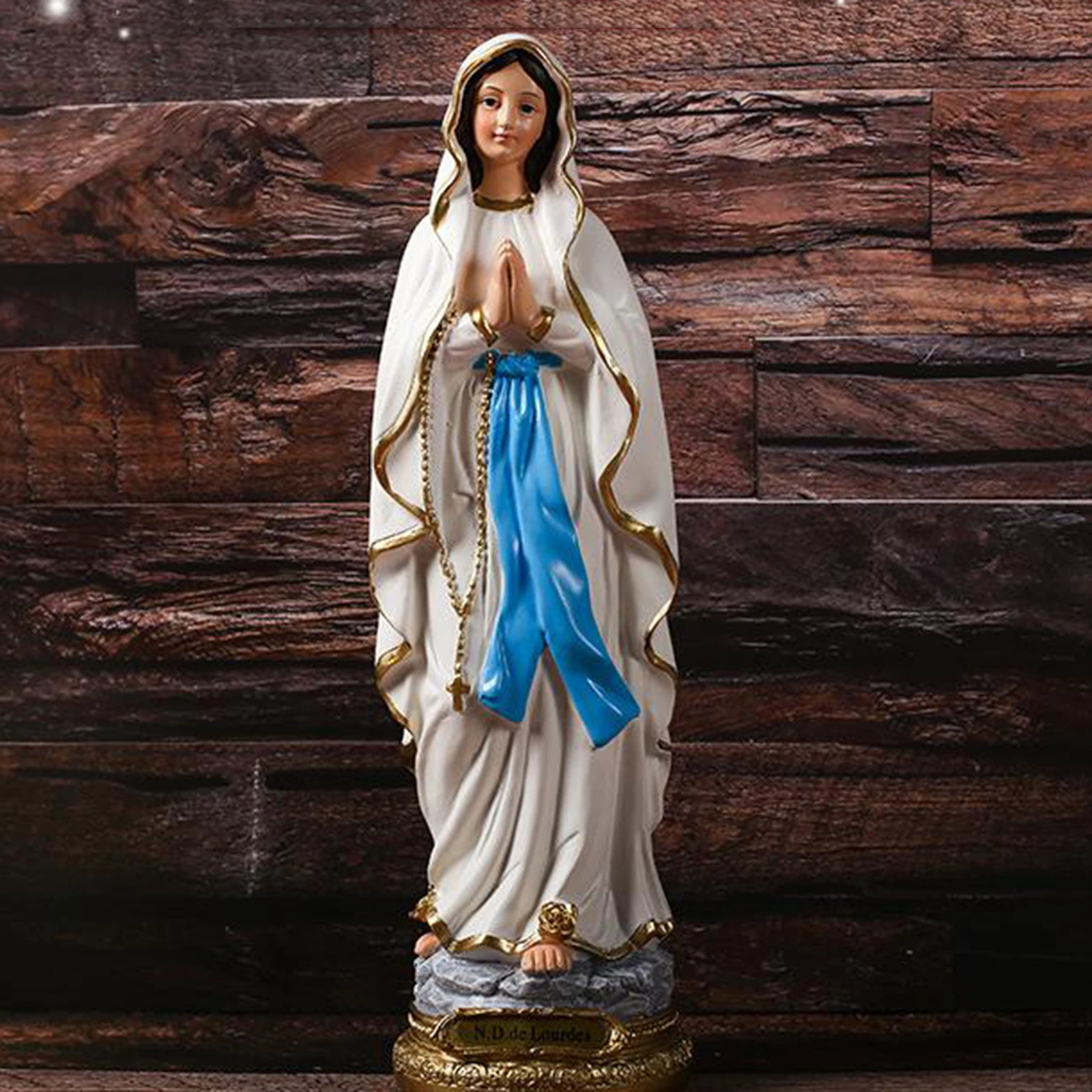 Altezza 22cm resina cattolica Madonna vergine maria statua figura figurina fatta a mano regalo di nozze religioso decorazione del Desktop di natale