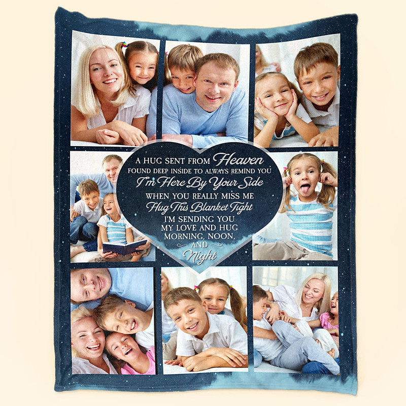 Customized Blanket Personalized Gifts Celestial Embraces Custom Photo Blanket to Preserve Your Precious Memories