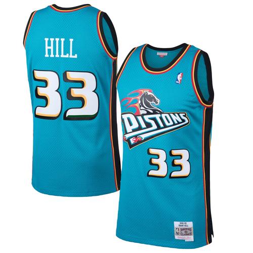 Detroit Pistons Grant Hill Hardwood Classics Road Swingman Trikot von Mitchell & Ness - Herren