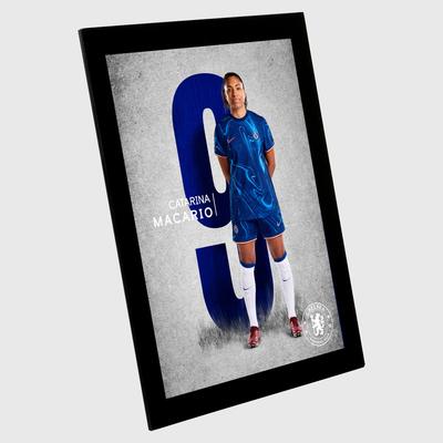 Chelsea Catarina Macario 2024-25 Druck – Glasrahmen – 8 x 6 Zoll Image