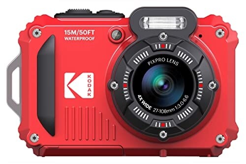 KODAK Pixpro WPZ2 rot Outdoor Kamera 16,76 MP, Full-HD 1080p Video, Wi-Fi Image