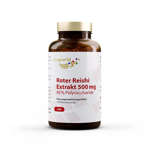 Roter Reishi Extrakt 500 mg 40% Polysacchar.Kaps. 100 St Kapseln