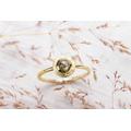 Goldring 'Moon Rose' mit Salt+Pepper Rosecut Diamant, 585 Gelbgold, solid, Verlobungsring, Promisering, Diamantring, elegant, besonders