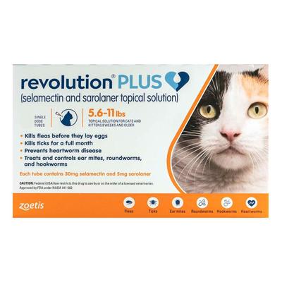 Revolution Plus For Medium Cats 5.5-11lbs (Orange) 3 Pack