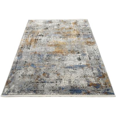 Teppich OCI DIE TEPPICHMARKE "IMPRESSION LUCERNE", bunt (grau, multi), B:120cm H:8mm L:180cm, Viskose, Teppiche, Vintage, feine Fransen, leichter Glanz durch Viskose, Wohnzimmer Image