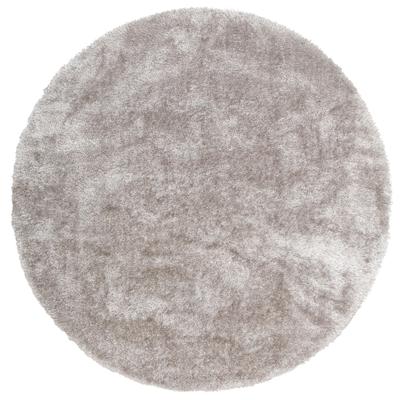 Hochflor-Teppich MY HOME "Malin" Gr. 9, grau, H:43mm Ø:140cm, Kunstfaser, Teppiche, Uni-Farben, leicht glänzend, besonders flauschig durch Mikrofaser Image