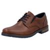 Schnürschuh RIEKER, Herren, Gr. 42, braun (braun, used), Leder, elegant, Schuhe, mit Stretch, Freizeitschuh, Halbschuh, Schnürschuh