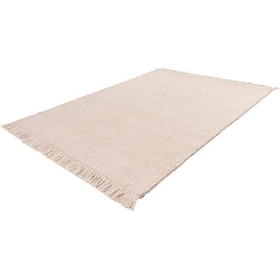 Wollteppich OBSESSION "My Eskil 515", beige (cream), B:160cm H:11mm L:230cm, Wolle, Teppiche, Fransenteppich, Handweb Teppich, meliert, reine Wolle, handgewebt, mit Fransen Image