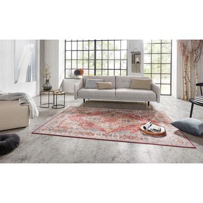 Teppich HANSE HOME "Sylla" Gr. 3, rot (ziegelrot), B:120cm H:5mm L:160cm, Polyester, Teppiche, Orientalisch, Läufer, Vintage, Wohnzimmer, Schlafzimmer, Esszimmer Image